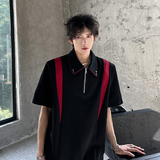 T92新重磅小众设计感短袖polo计师款韩版潮流翻领半袖T男P58，男装T恤，星座404A