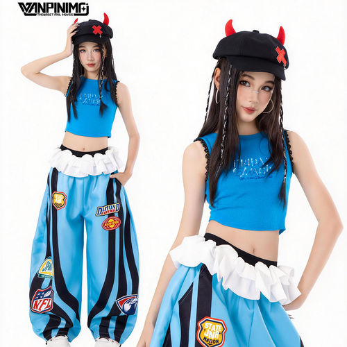 顽皮尼莫女童爵士舞潮酷演出服