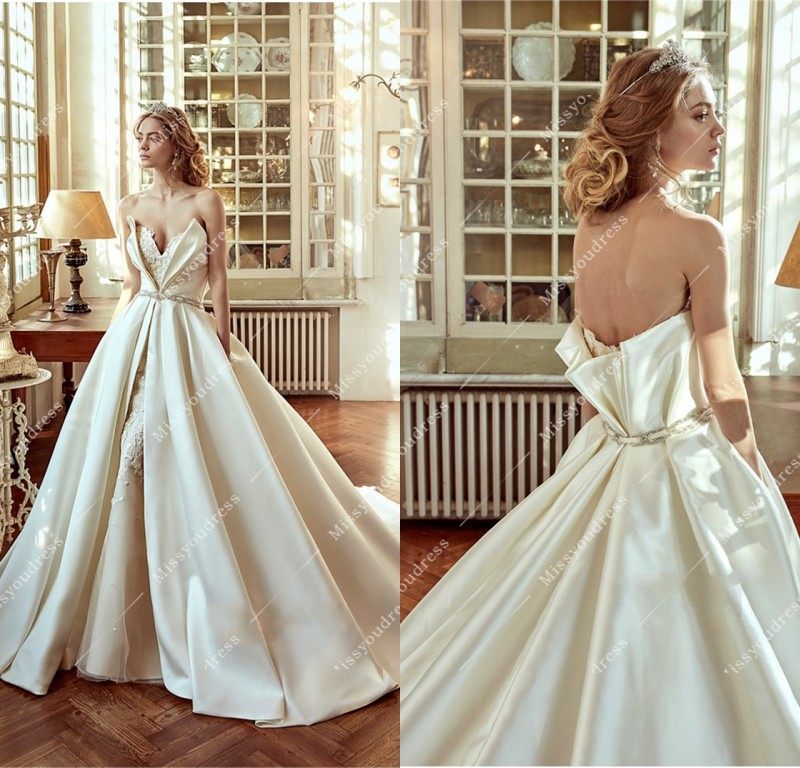 緞面抹胸大擺小拖尾婚紗宮廷複古蕾絲儀式主婚紗韓版修身顯瘦定制在類目 女裝/女士精品, 婚紗/旗袍/禮服, 婚紗中 - 來自Buy2taobao.com提供專業的淘寶代購服務