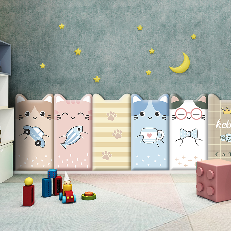 床头防撞背景墙儿童房