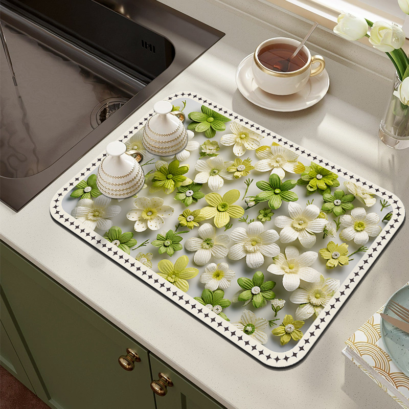 3D立体厨房台面沥水垫硅藻泥吸水