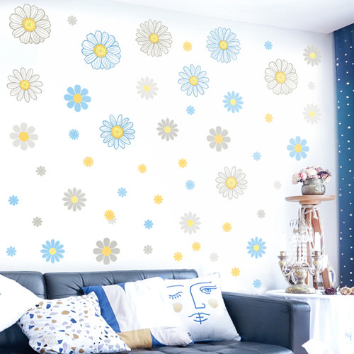 贴画装饰小图案花朵墙面翻新女