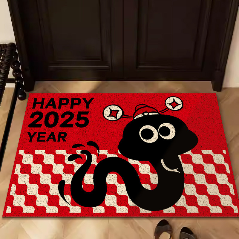 马年新款入户门地垫门口进门地毯红色新年高级丝圈可裁剪防滑脚垫,居家布艺,入户地垫,淘宝优惠券,粉丝福利购,淘宝优惠卷