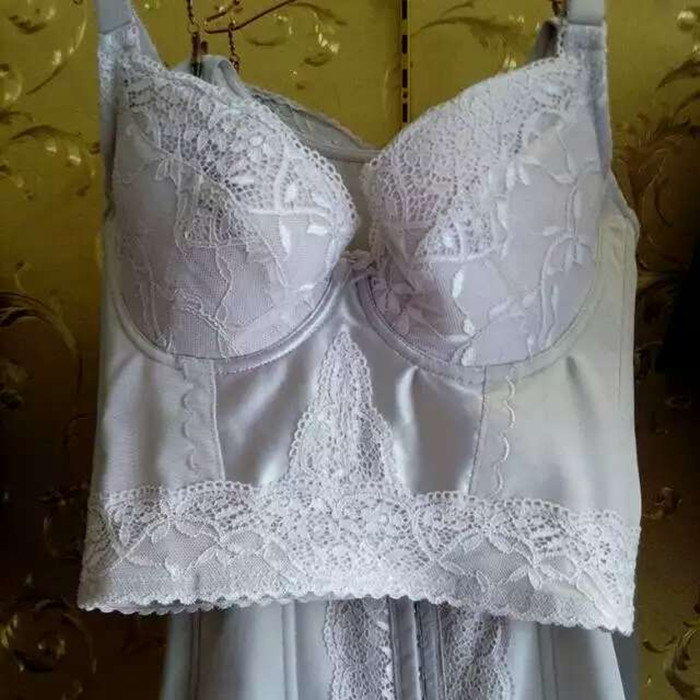 安提身材管理器巴黎春色长文胸紫色大码内衣薄100G聚拢收副乳聚拢