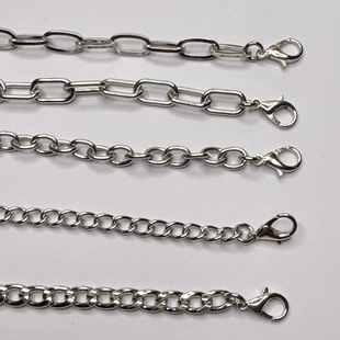 双头不锈钢小龙虾扣加长链领口装 链后跟链固定扣可定制 饰挂链鞋