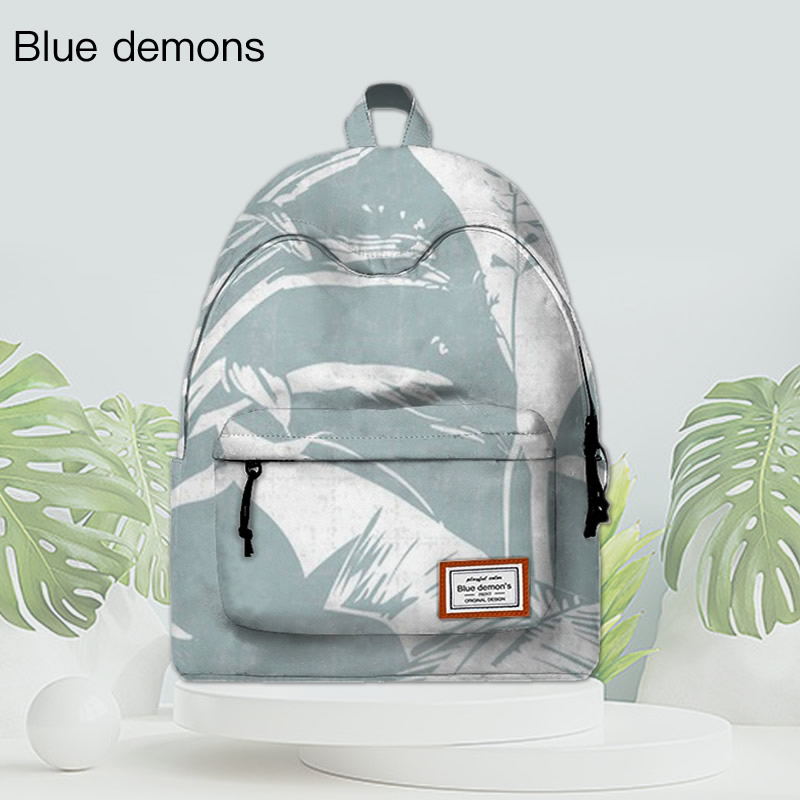 demons上课反光蝴蝶休闲双肩包