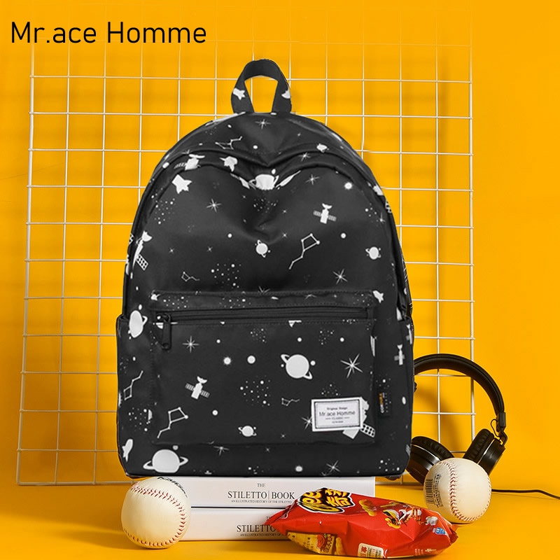 mr.acehomme女双肩包背包星空