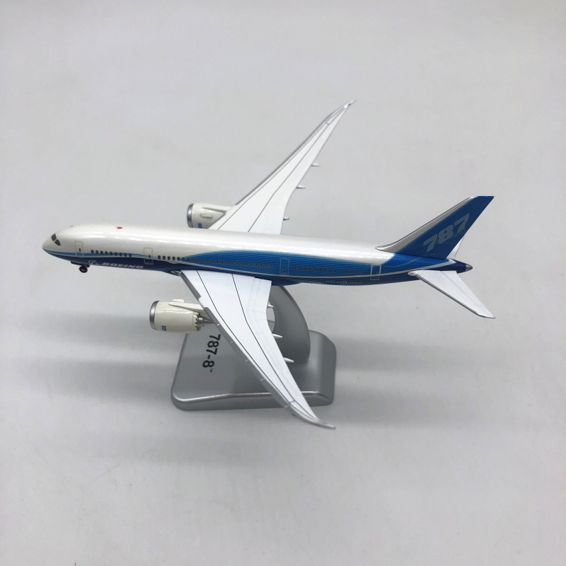 1:400Hogan波音787-8原型梦幻图装仿真合金客机飞机收藏模型白盒