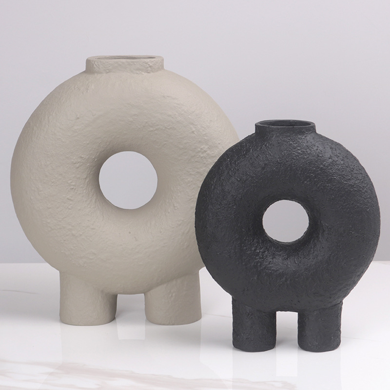 几何圆环花瓶北欧ins圆形摆件样