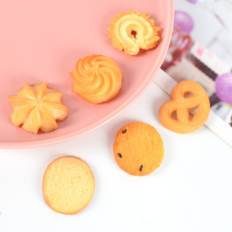 促销价！仿真曲奇饼干食物模型创意食玩道具diy学生发夹饰品配件