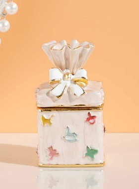 首饰盒合金珐琅糖果型可爱少女小饰品收纳盒子戒指耳环项链迷你盒