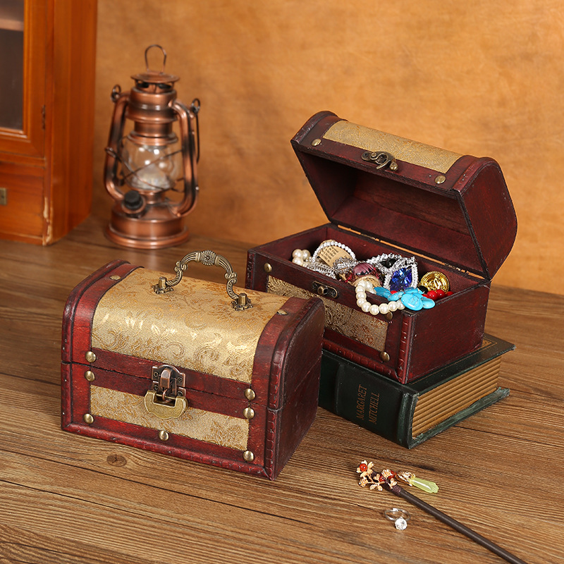 创意复古木质首饰盒礼品包装木盒