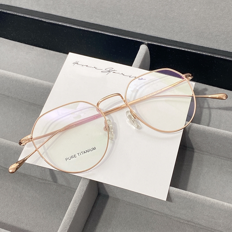 金属细框散光近视眼镜王俊凯同款