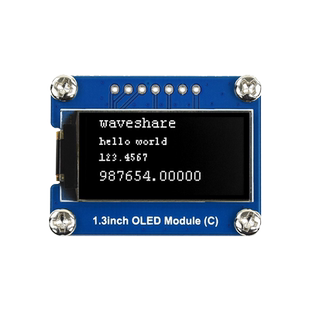 微雪 树莓派显示屏 1.3寸OLED扩展板 SPI通信 黑白显示器 SH1107