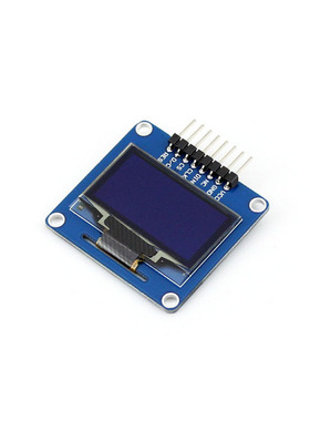 微雪 SH1106 1.3寸 OLED屏 OLED模块 显示屏 12864 蓝色 弯排针