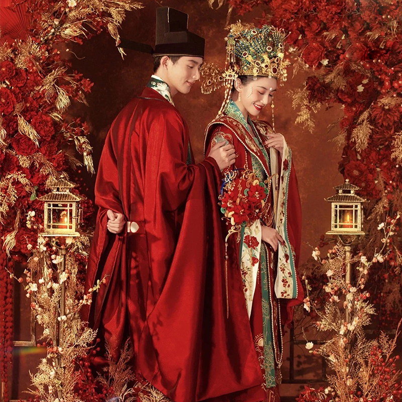 宋制婚服凤冠霞帔全套汉服