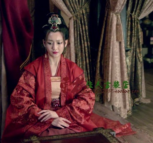 红色华丽女装 秦般弱同款 实物拍摄 影视剧琅琊榜古装 2015新款