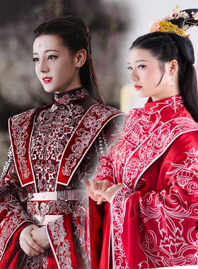 中式明制汉服婚服影视剧三生三世枕上书迪丽热巴凤九同款绣花喜服