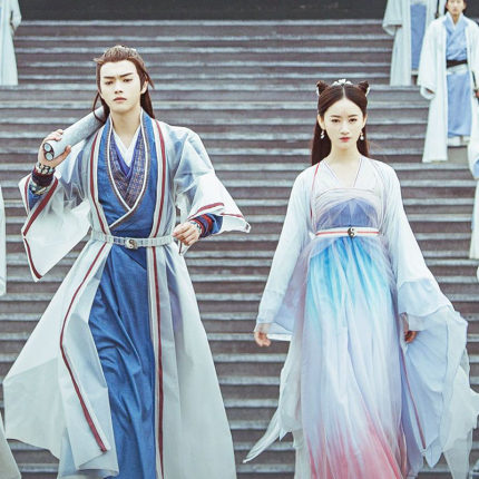 电视剧 从前有座灵剑山同款汉服古装男女情侣装古风飘逸武侠服