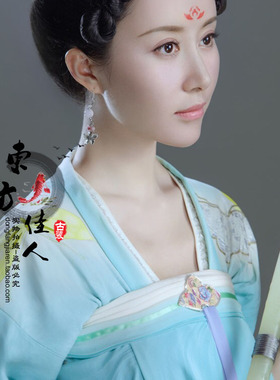 影视古装 舒畅大唐荣耀同款 蓝色襦裙 古装襦裙 影楼古装 COS服装