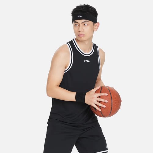 李宁专业比赛服男装篮球系列2024简约舒适男子比赛套装AAT