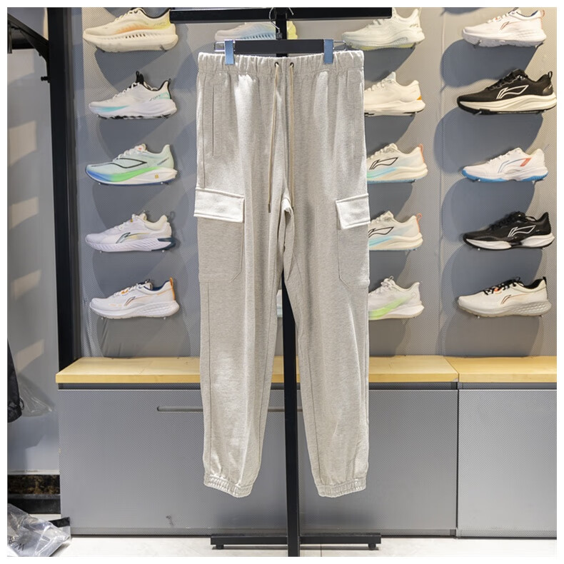 李宁运动卫裤男长裤宽松2025秋季反伍BADFIVE束脚宽松裤子AKLVC07