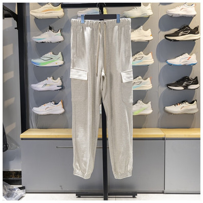 李宁运动卫裤男长裤宽松2025秋季反伍BADFIVE束脚宽松裤子AKLVC07