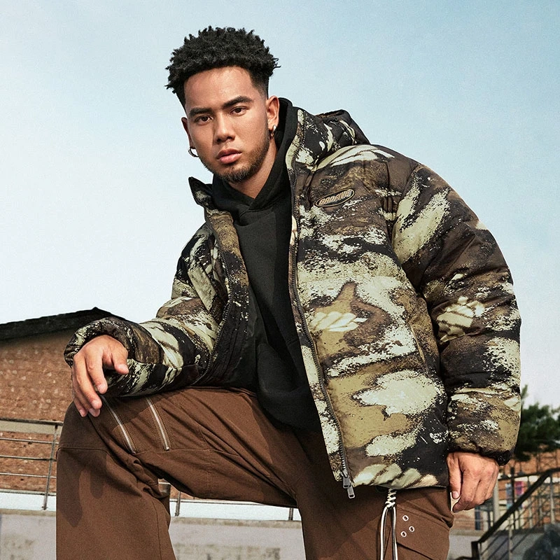 李宁反伍BADFIVE男子宽松80%鸭绒短羽绒服时尚AYMU197