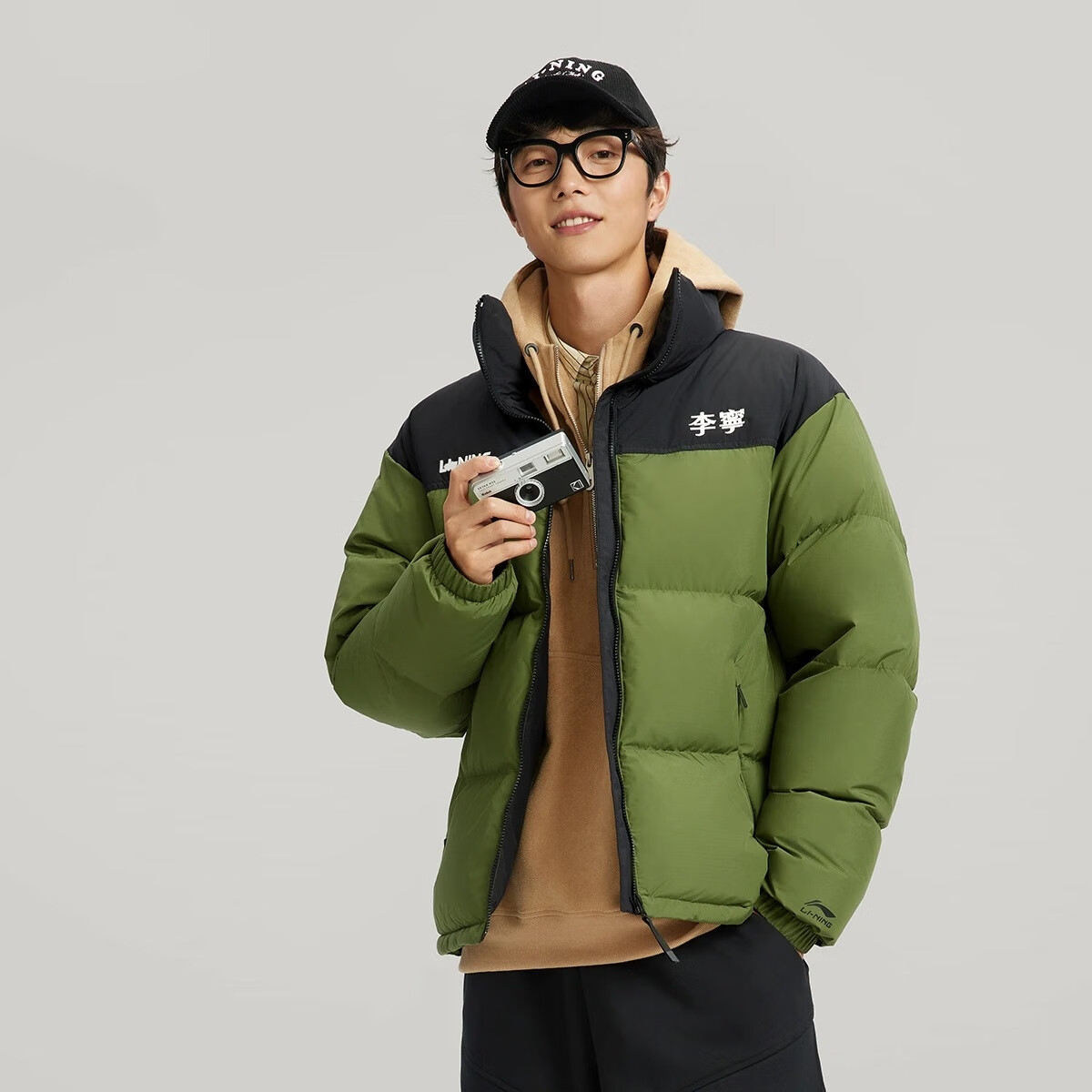 李宁火锅羽绒服时尚男装2025冬季鸭绒短款上衣保暖运动外套AYMV43