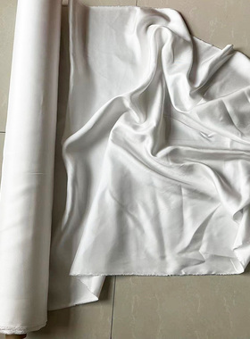 100桑蚕丝斜纹绸真丝绸布料19姆米本白色丝绸特价清仓 1米价