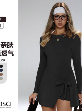 运动连体短裤速干连体瑜伽服