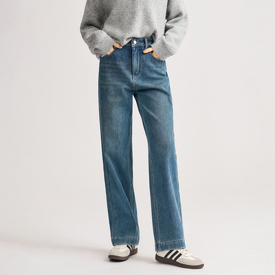 【大柒】小个子阔腿牛仔裤