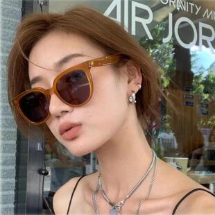 茶色墨镜女ins经典显脸小偏光太阳眼镜UV400骑行【F】FL
