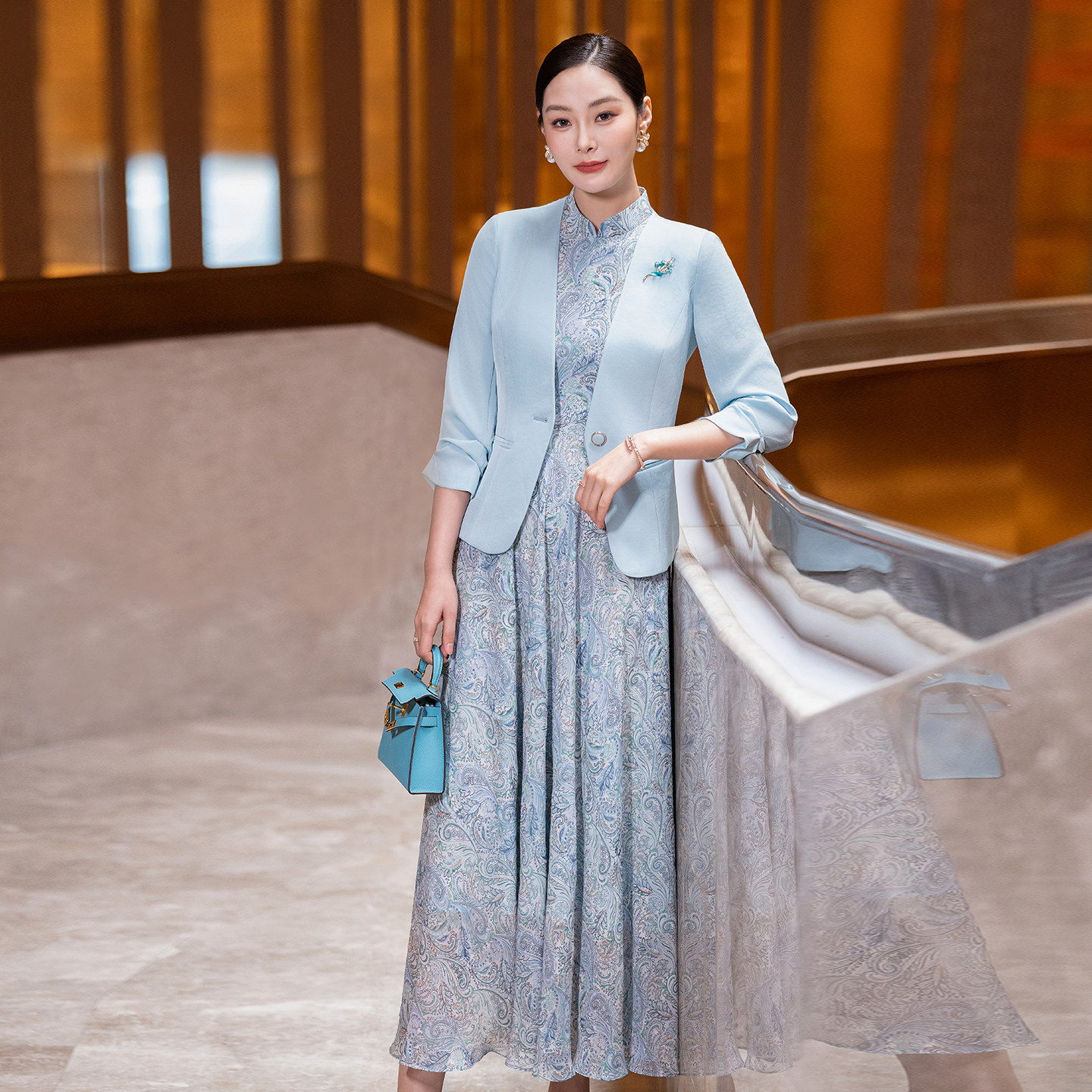 时尚套装裙女气质高级感旗袍裙图片