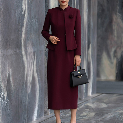 时尚气质喜婆婆婚宴装套装裙