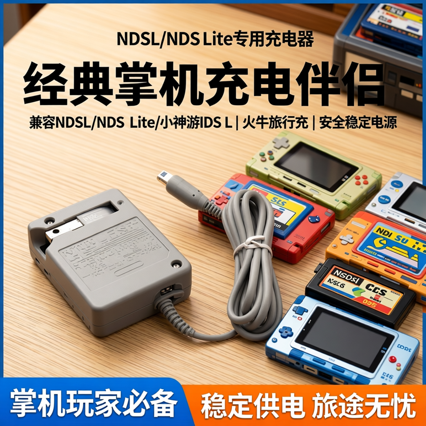 包邮 NDSL充电器NDS Lite充电器 小神游IDS L 火牛 旅行充 电源