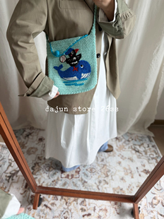 手工钩针企鹅包 日单设计师小众 无退换 自留推荐