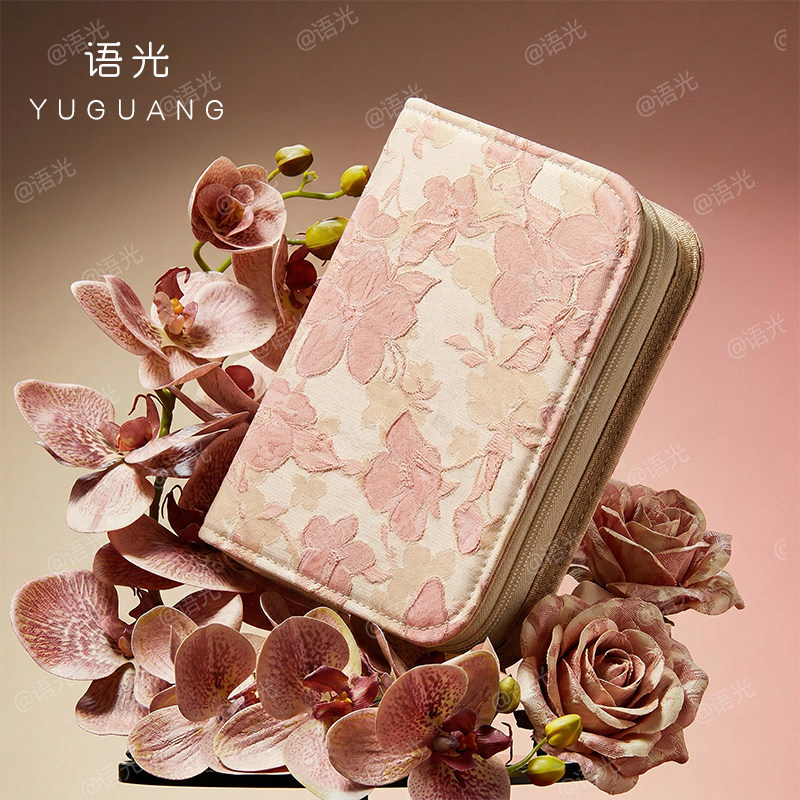心做黄金首饰收纳册防氧化高档饰品盒神器珠宝便携旅行绒布收纳包戒指