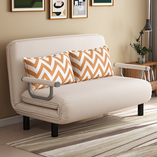 沙发床两用小户型可折叠多功能家用双人简约单人布艺沙发可拆洗