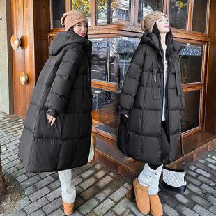 外套 加厚羽绒棉服女长款 过膝韩版 宽松棉衣面包服2024新款 棉袄冬季