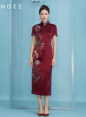 Londee/龙笛春夏新款经典中式旗袍礼服2S26663