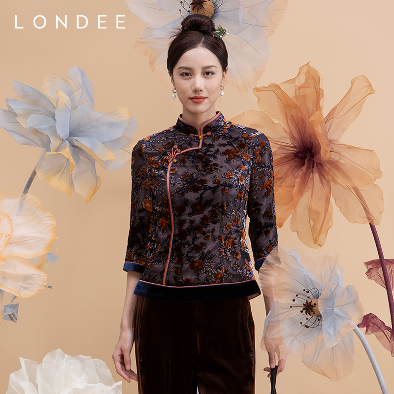 龙笛改良版中式旗袍式上衣