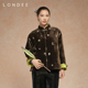 Londee 刺绣丝绒上衣女复古立领盘扣国风外套5T25690 龙笛新中式