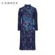 立领修身 Londee 蕾丝刺绣旗袍女长袖 孤品 连衣裙9PW19M8 龙笛