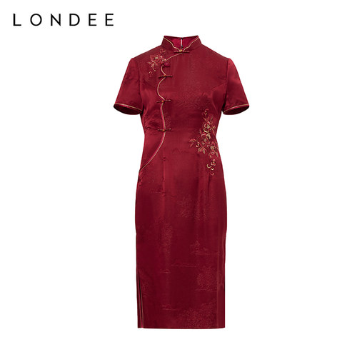 Londee/龙笛【孤品】新中式精致刺绣宴会礼服国风结婚旗袍5PS39NB
