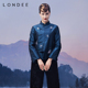 Londee 龙笛秋冬款 珠光蓝国风棉外套2T25197