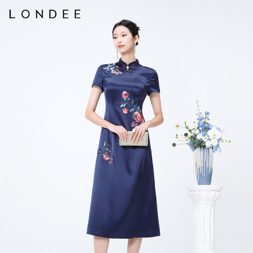 Londee/龙笛新中式优雅改良旗袍裙国风高级感气质连衣裙4S26590