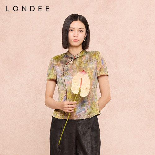 Londee/龙笛新中式减龄高级感改良外套国风优雅小衫上衣女6S22279