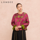 Londee 老缎圆领盘扣提花外套6S25267 新中式 龙笛春季 新款