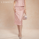 Londee 5T23090 不含上衣 龙笛新中式 国风提花女气质优雅半身裙